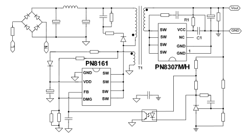 PN8161 快充充電器芯片 電路圖