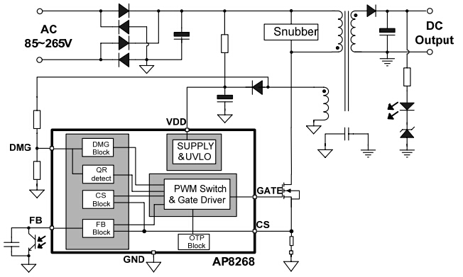 AP8268 PWM控制芯片電路圖