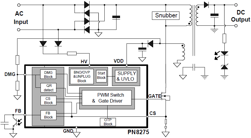 PN8275 隔離電源芯片 電路圖
