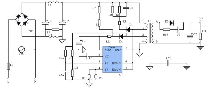 12V1A電路原理圖