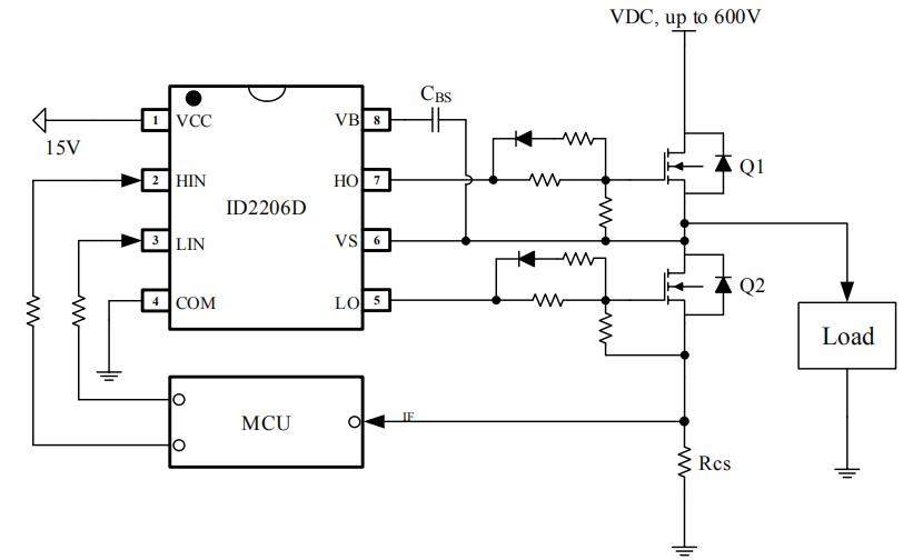 ID2206驅(qū)動(dòng)典型電路圖