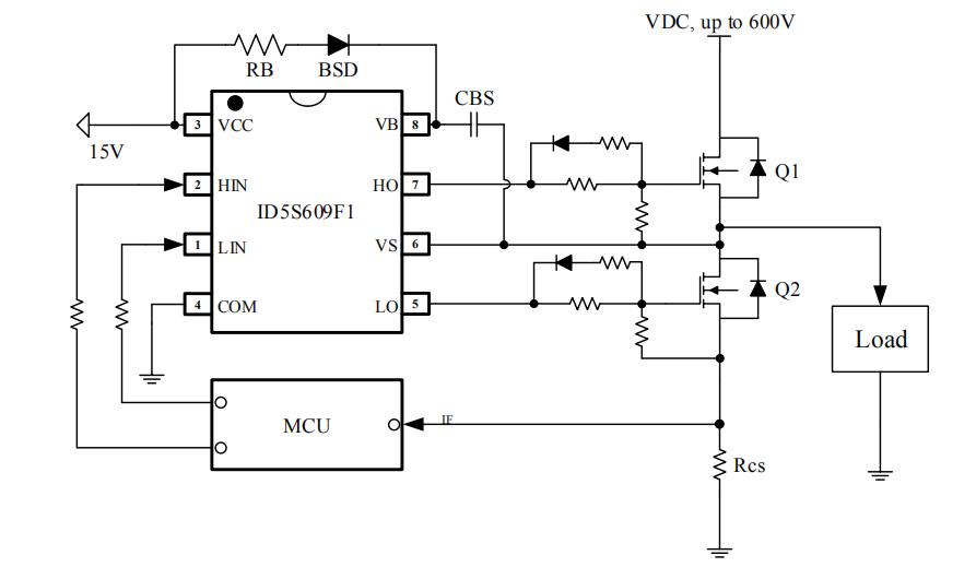id5s609單相風(fēng)機(jī)驅(qū)動(dòng)芯片典型應(yīng)用電路圖
