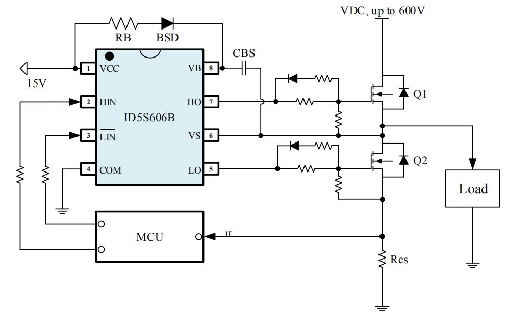 ID5S606B 柵極驅(qū)動(dòng)專(zhuān)用芯片典型應(yīng)用電路圖