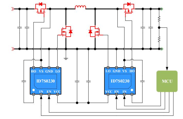 ID7S0230 18V半橋自舉驅動芯片典型電路圖