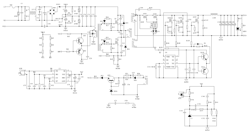 12V20A開關電源方案電路原理圖