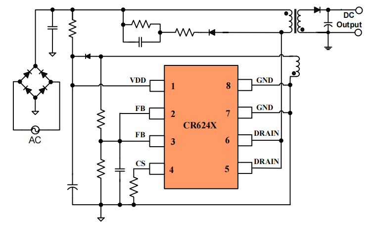 CR6247芯片典型應用電路圖