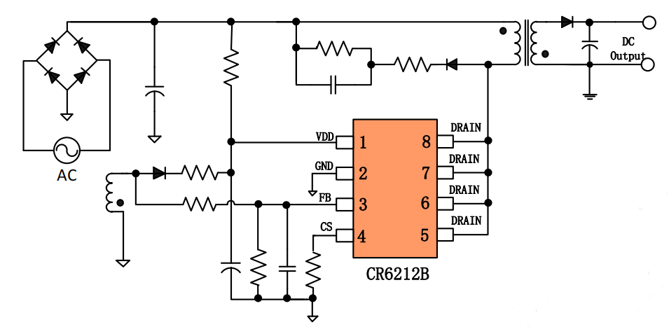 CR6212B 典型應用電路圖
